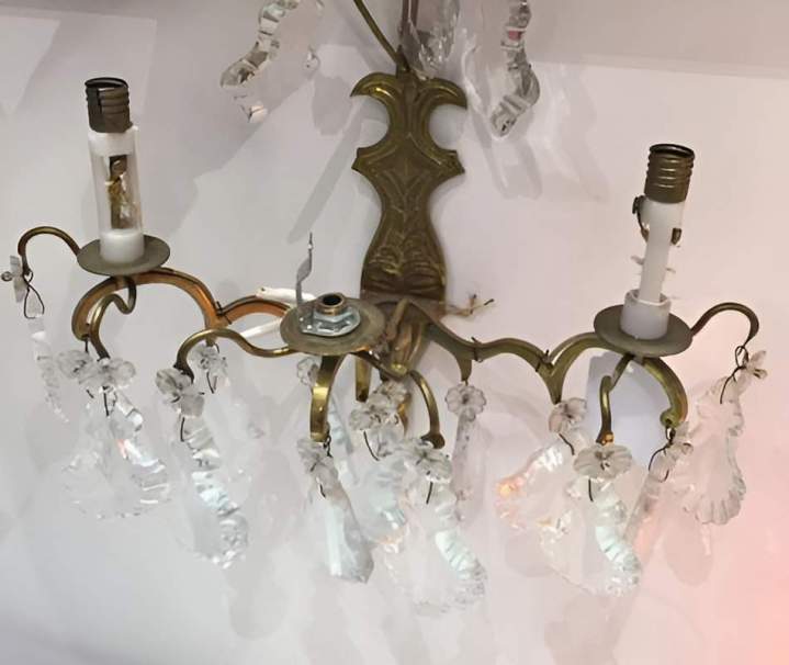 Luminaire vintage en verre Neuilly-sur-Seine