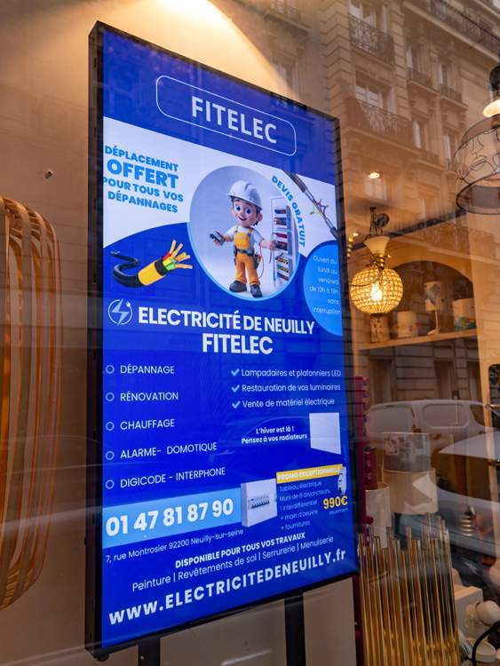 Panneau publicitaire lumineux Neuilly-sur-Seine